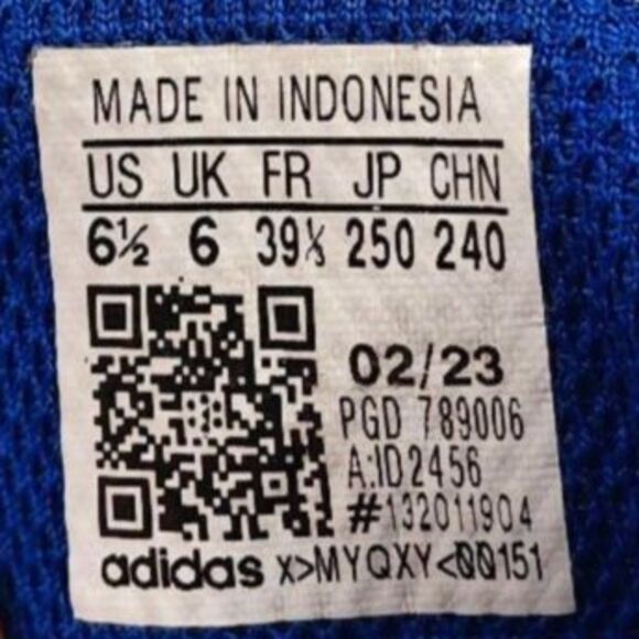 Youth ADIDAS Nebzed K Blue Big Kid's Running Shoes Lace Up Sneakers US Size 6.5 - Picture 14 of 16